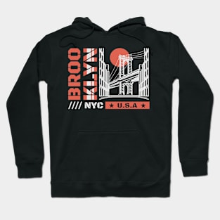 brooklin new york city building bridge Hoodie